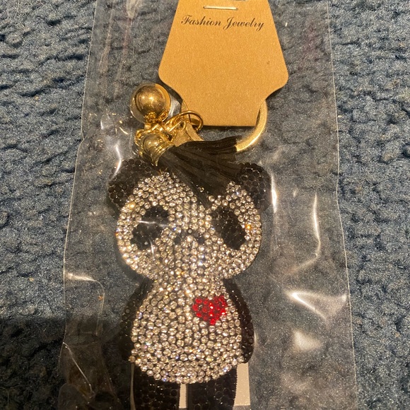 Panda Rhinestone Keychain/Purse Charm 🐼 - Picture 3 of 4